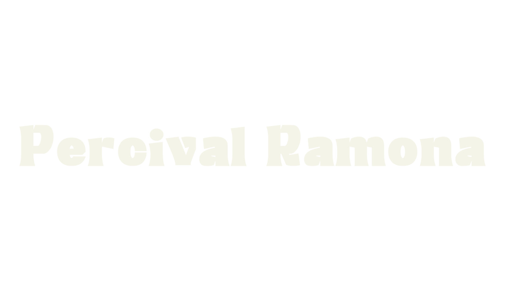 Percival Ramona, retro font preview