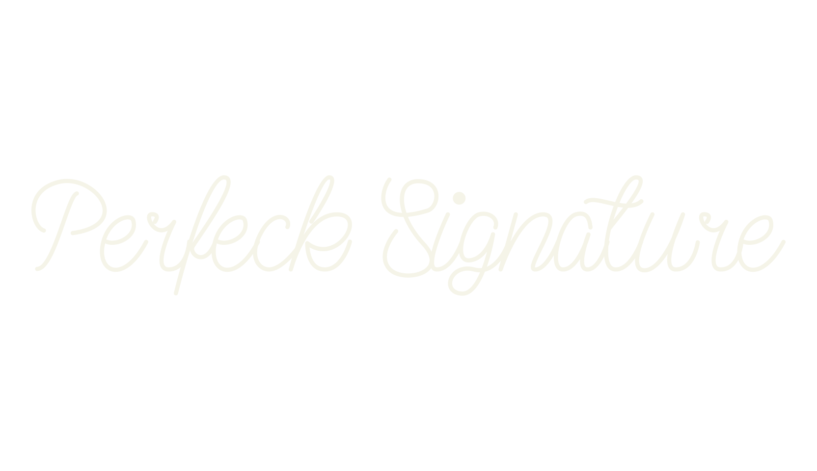 Perfeck Signature, signature font preview