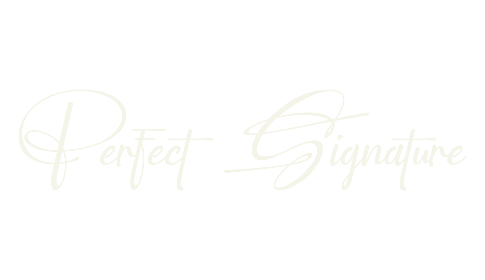 Perfect Signature, signature font preview