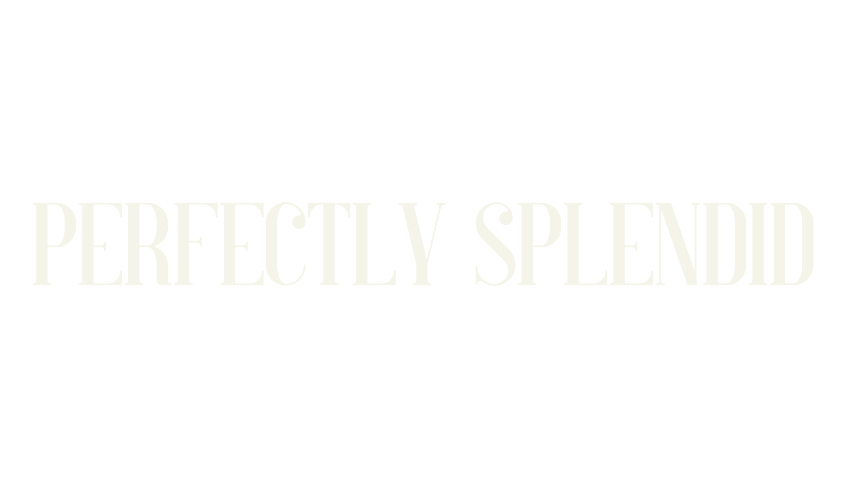 PERFECTLY SPLENDID, tall font preview
