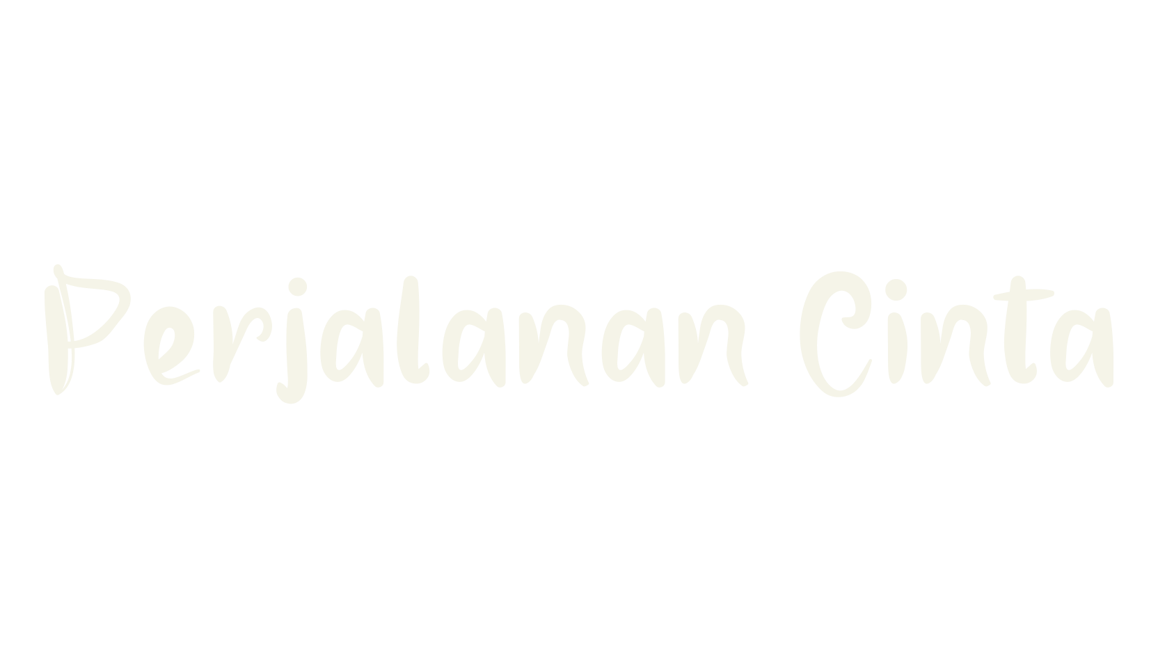 Perjalanan Cinta, handwriting font preview