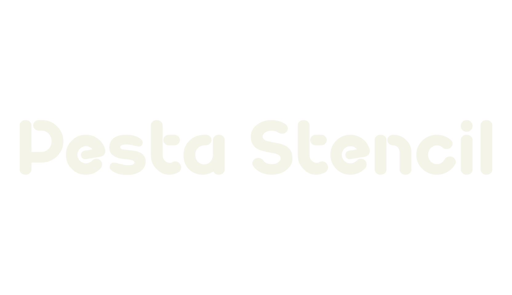 Pesta Stencil, stencil font preview