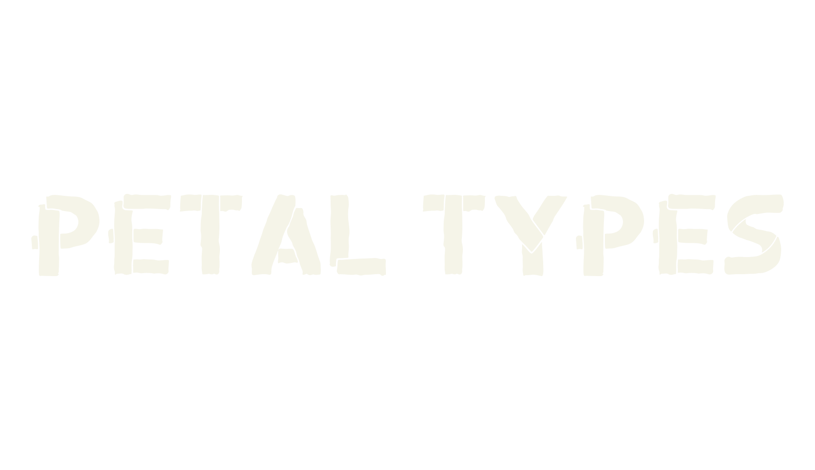 Petal Types, quirky font preview