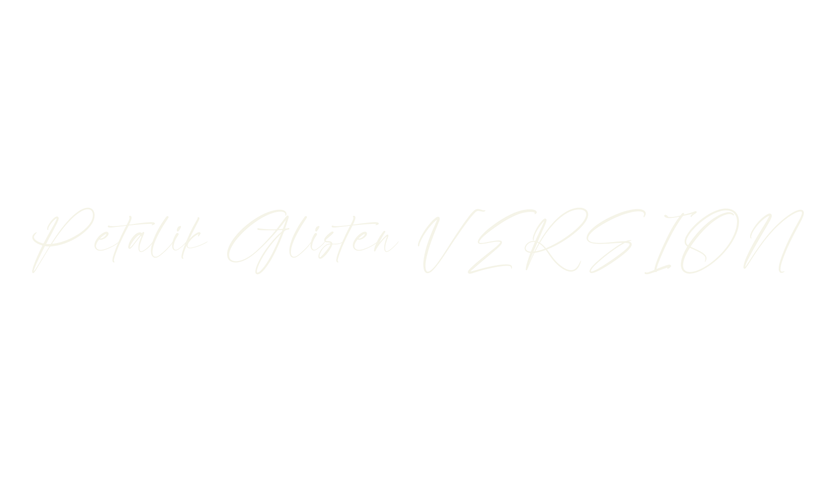 Petalik Glisten VERSION, script font preview