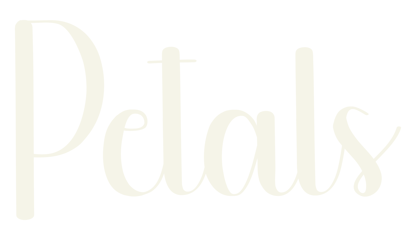 Petals, fashion script font preview