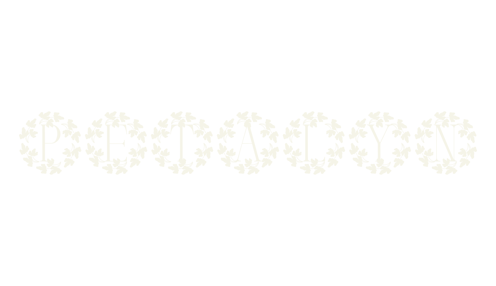 Petalyn, monogram font preview