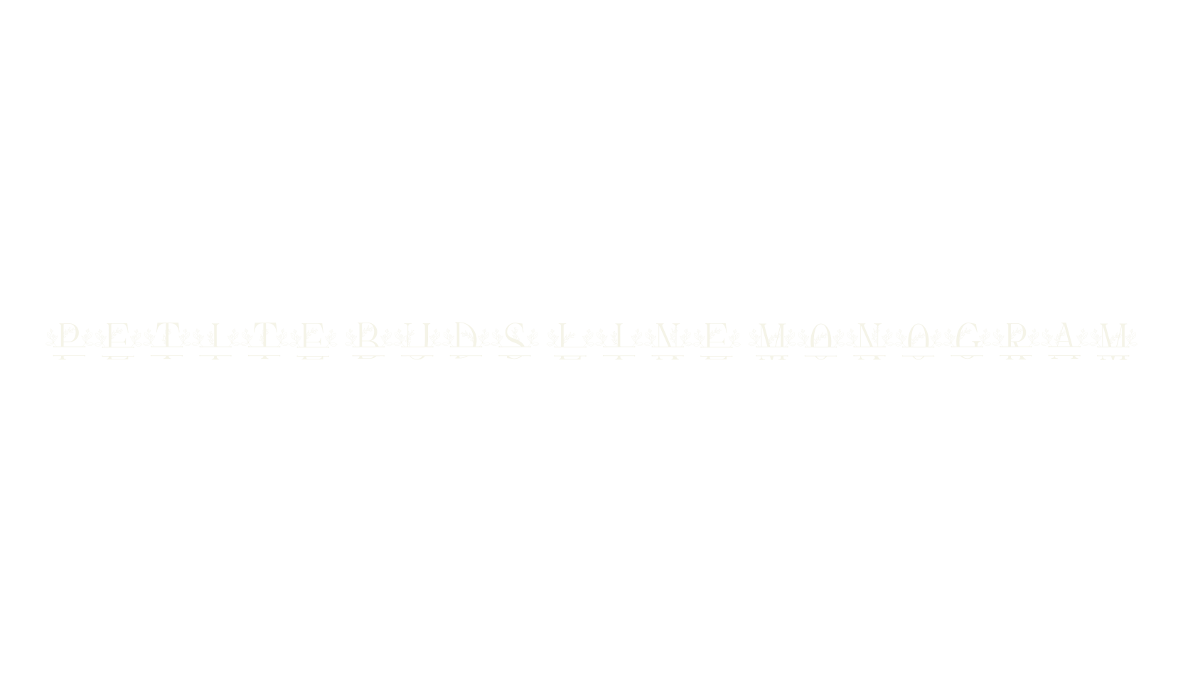Petite Buds Line Monogram, elegant font preview