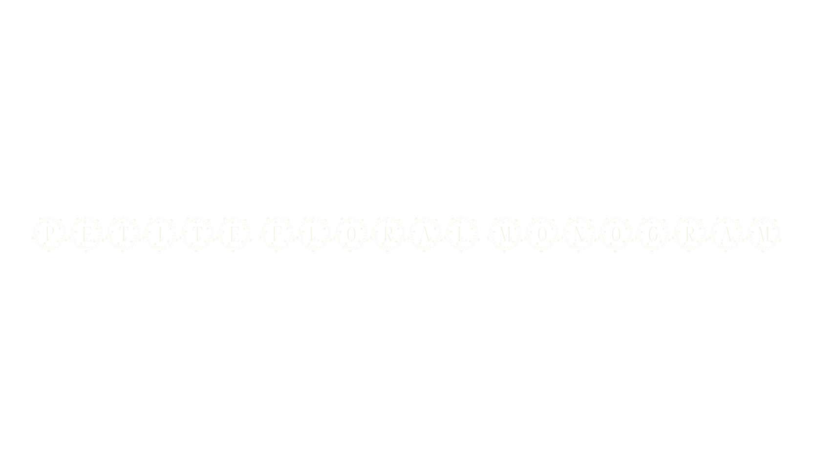 Petite Floral Monogram, floral font preview