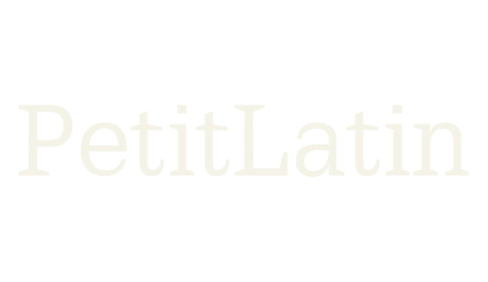 PetitLatin, serif font preview