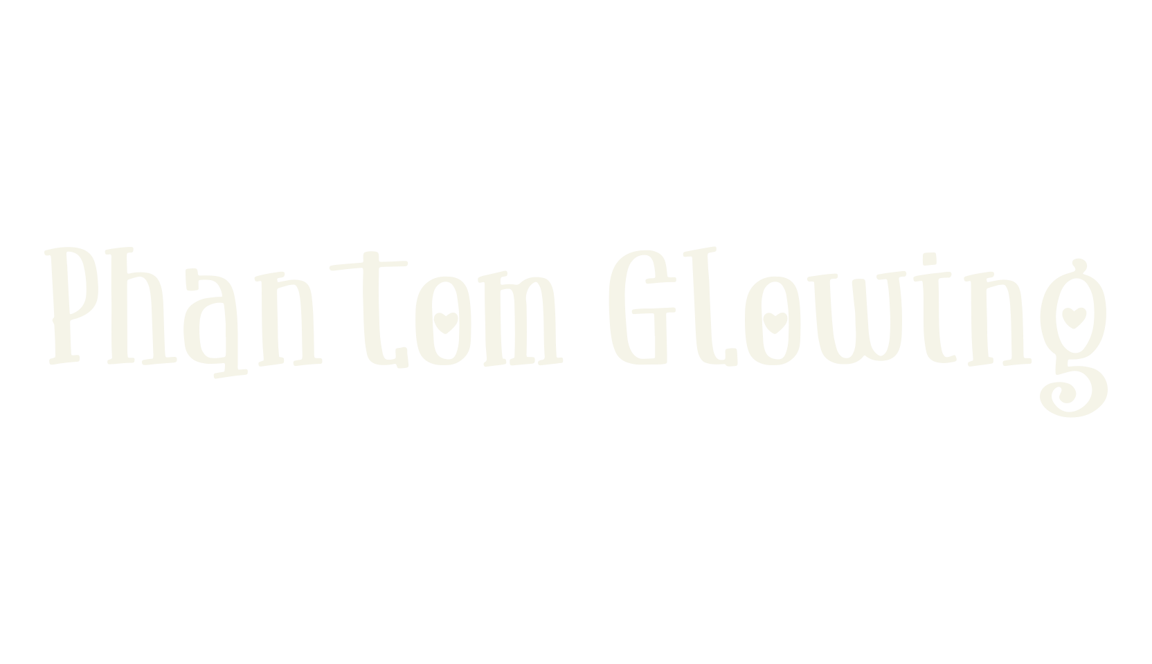 Phantom Glowing, cute font preview