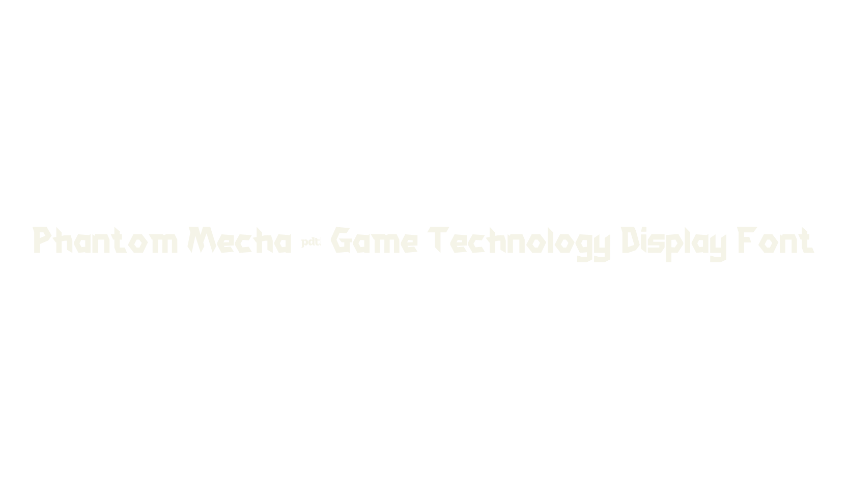 Phantom Mecha - Game Technology Display Font, glitch font preview