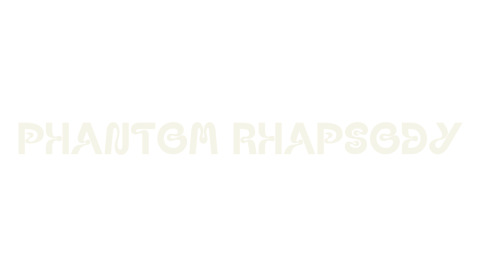 PHANTOM RHAPSODY, logo font preview