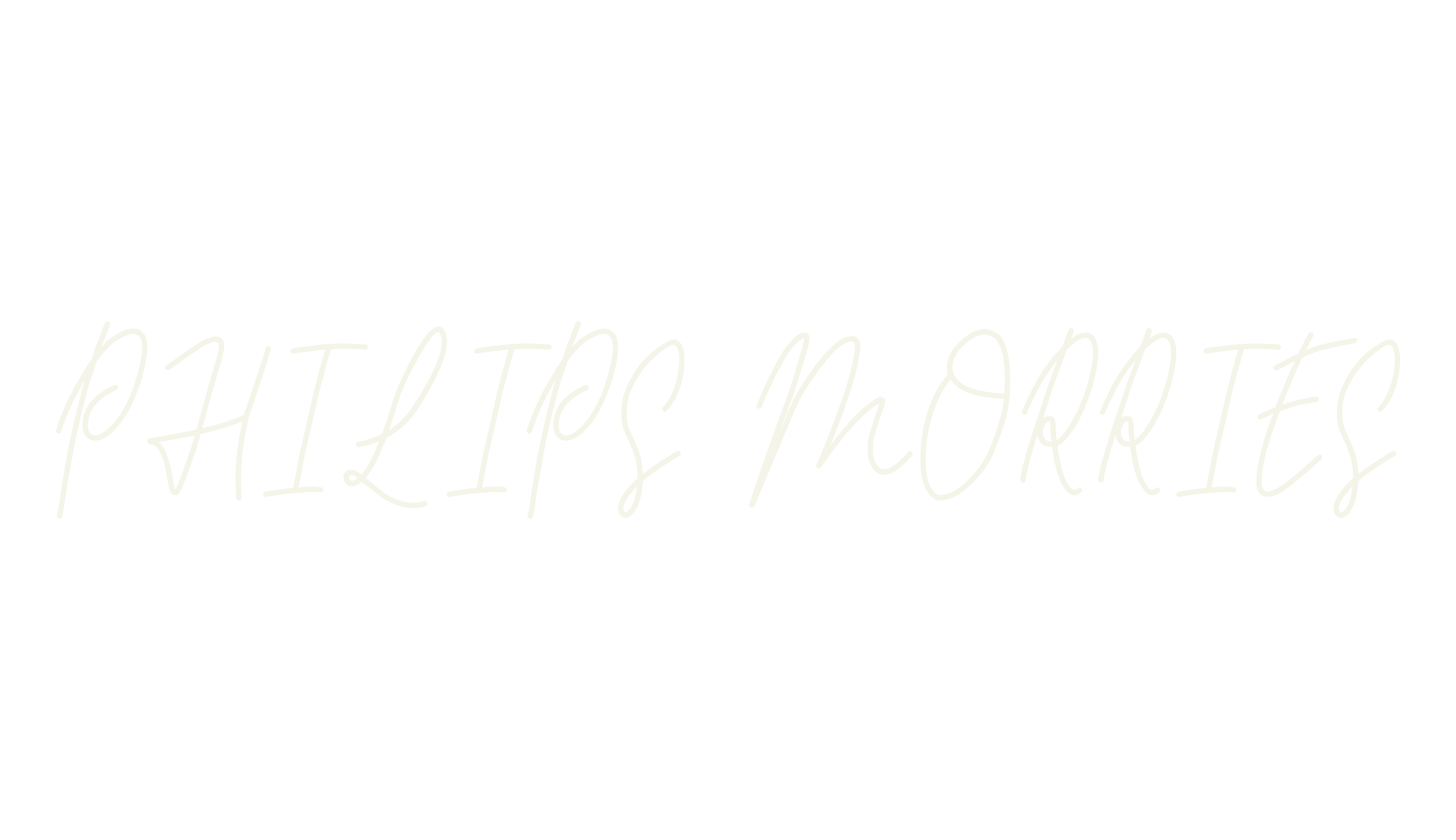 PHILIPS MORRIES, cursive font preview