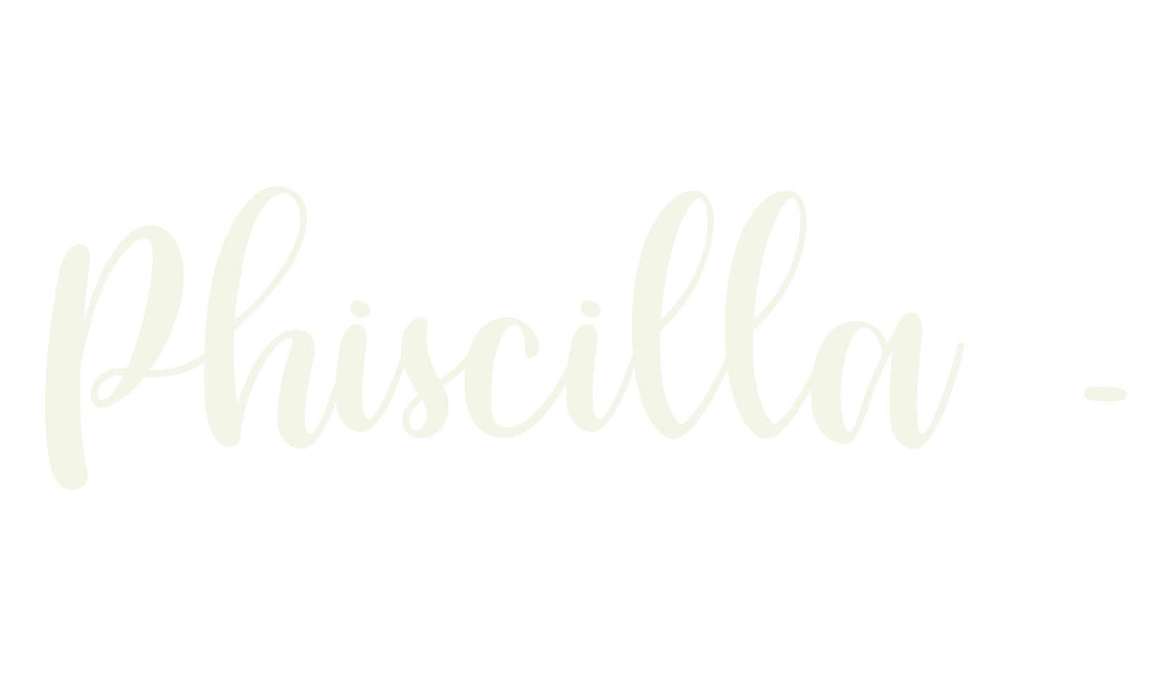 Phiscilla -, lettering font preview