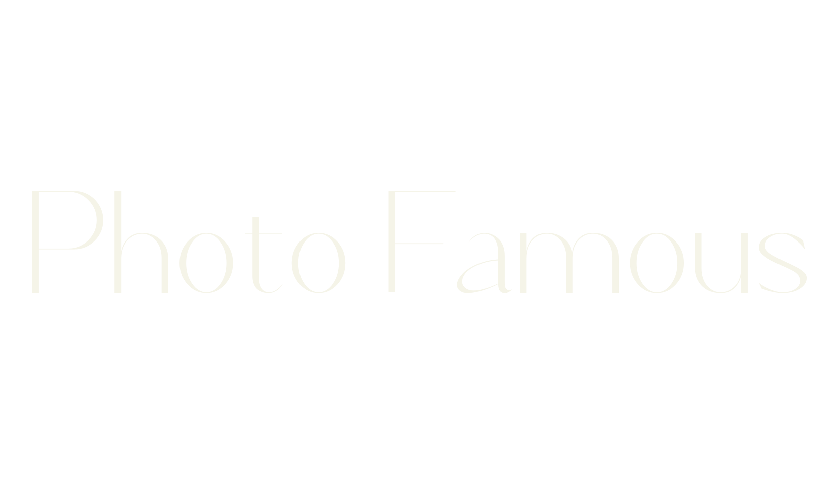 Photo Famous, elegant font preview