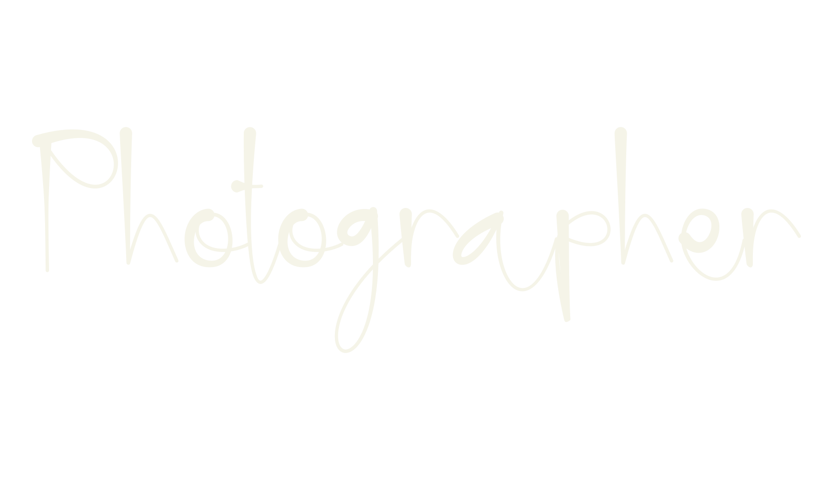 Photographer, logo font preview