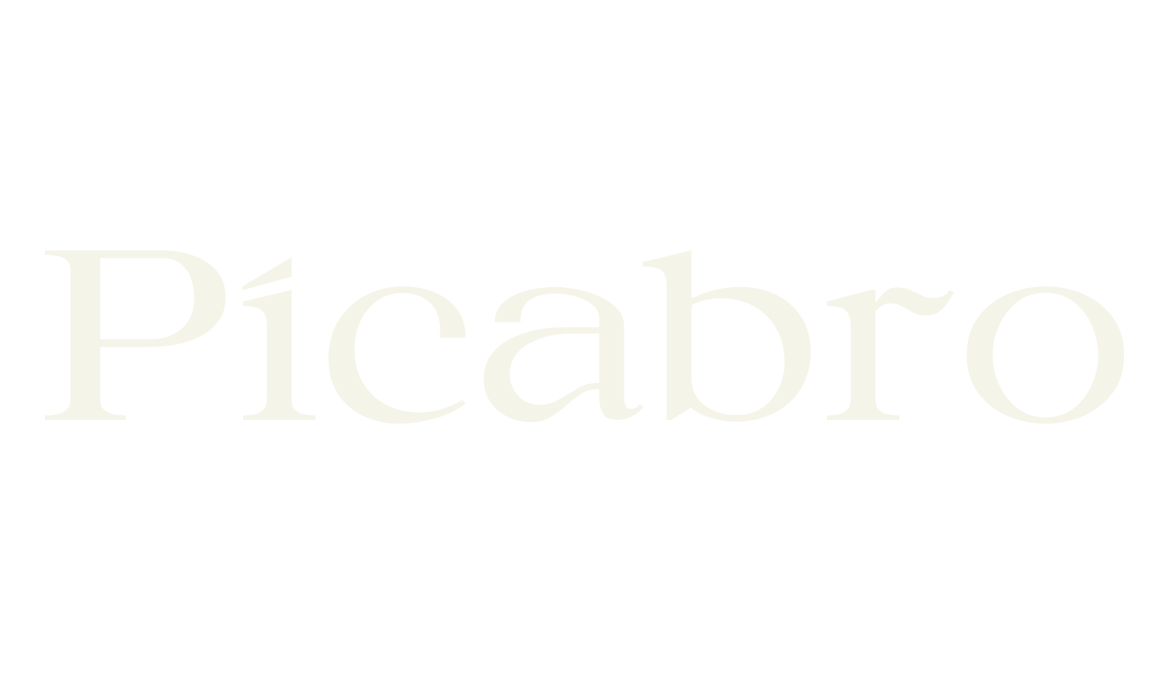 Picabro, serif font preview