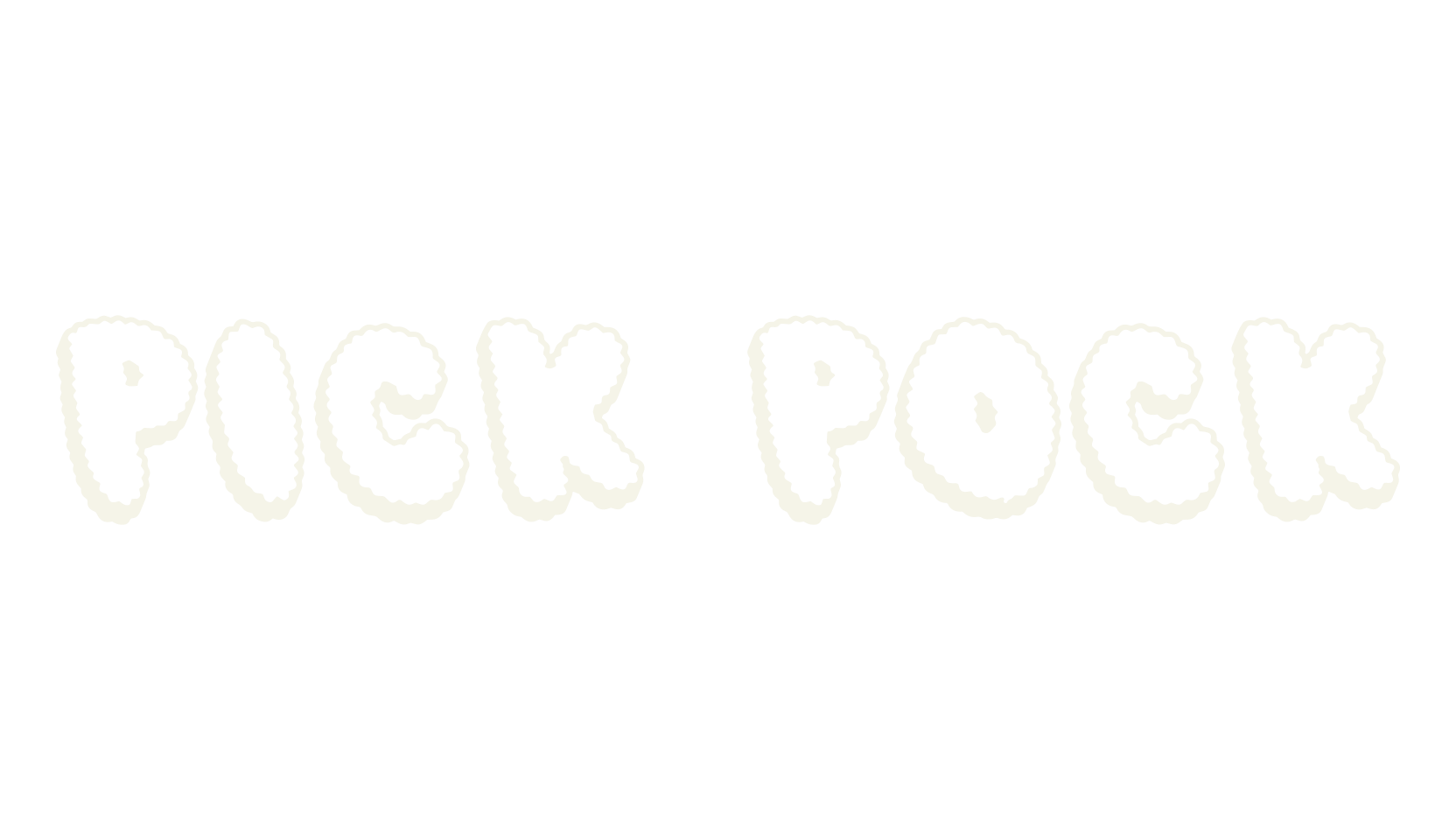 PICK POCK, 3d font preview
