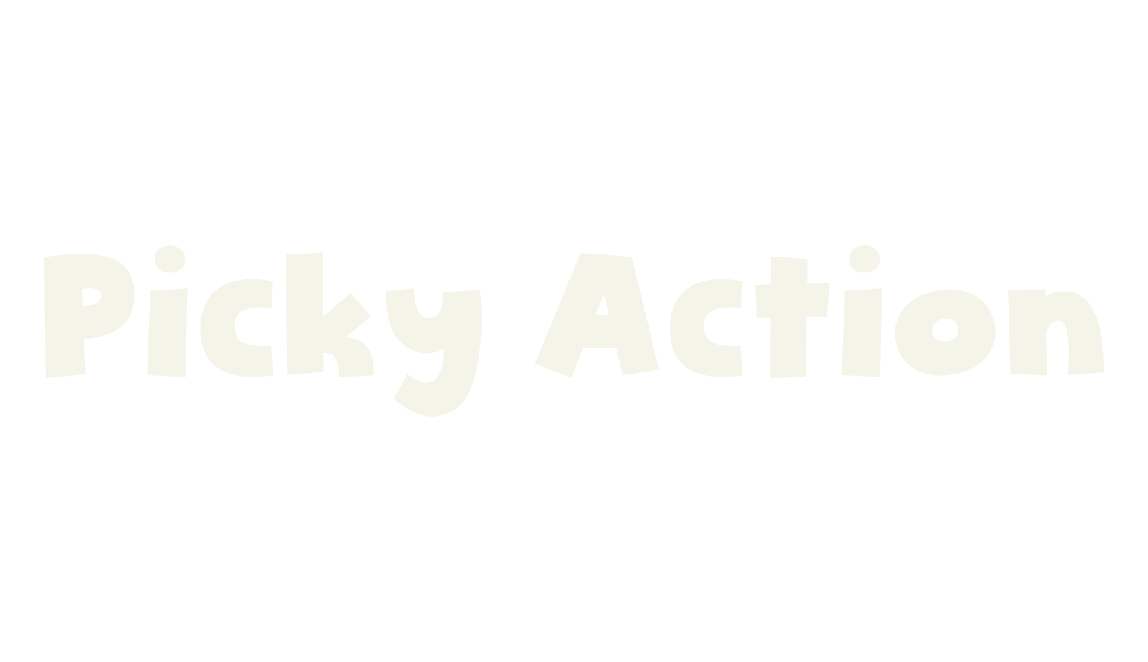 Picky Action, sans serif font preview