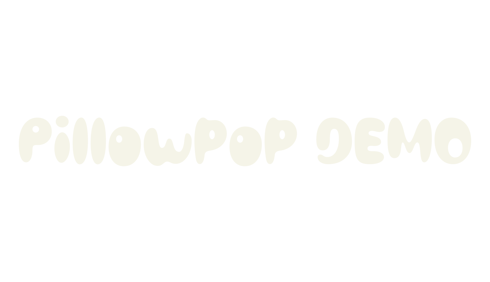 Pillowpop DEMO, bubble letters font preview