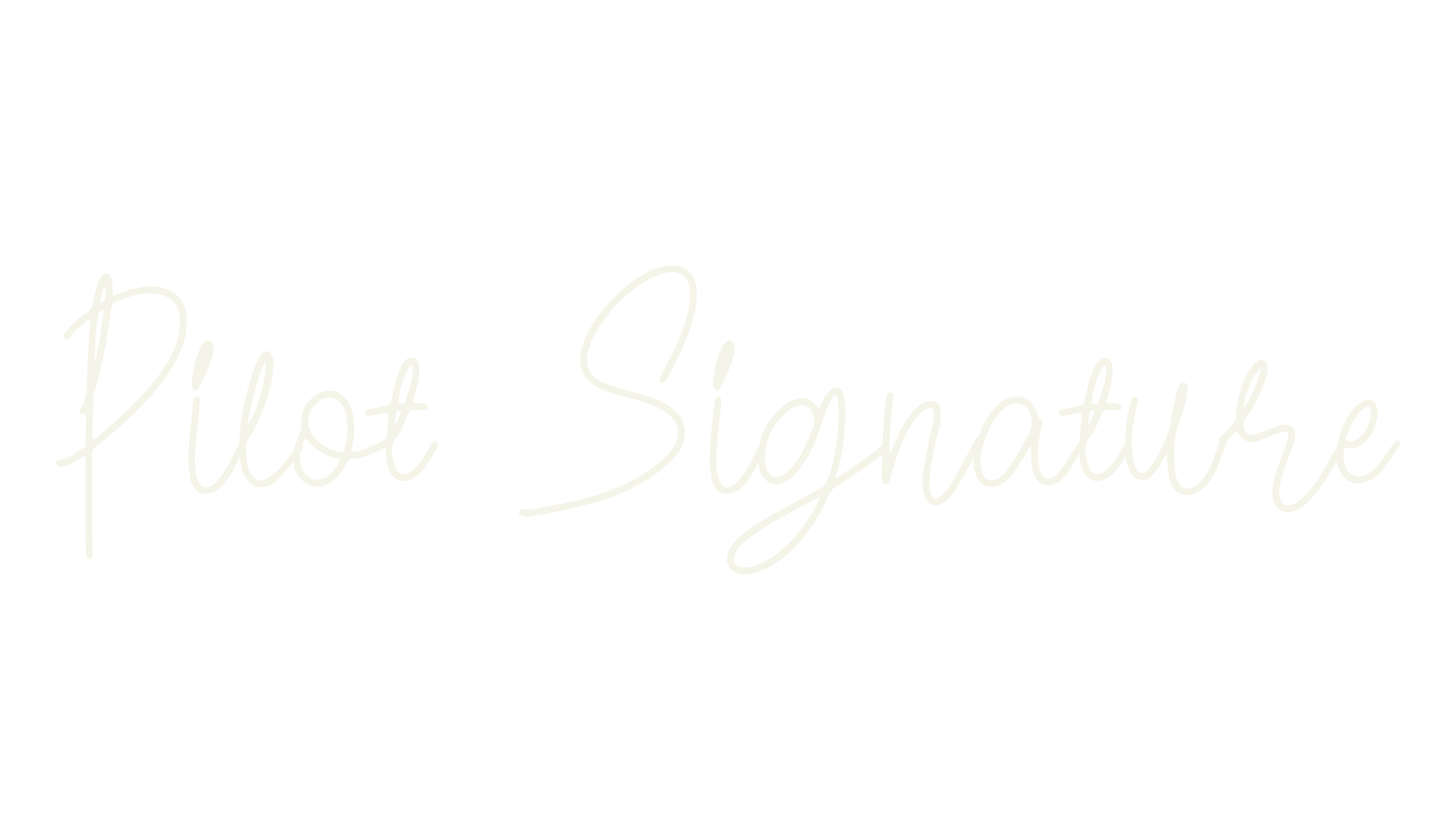 Pilot Signature, fancy font preview
