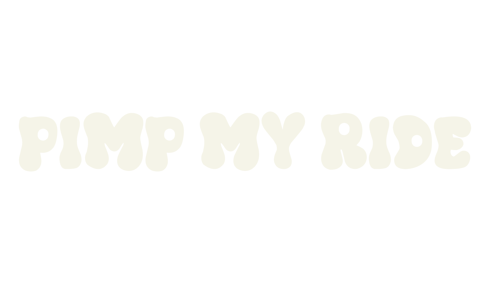 PIMP MY RIDE, balloon font preview