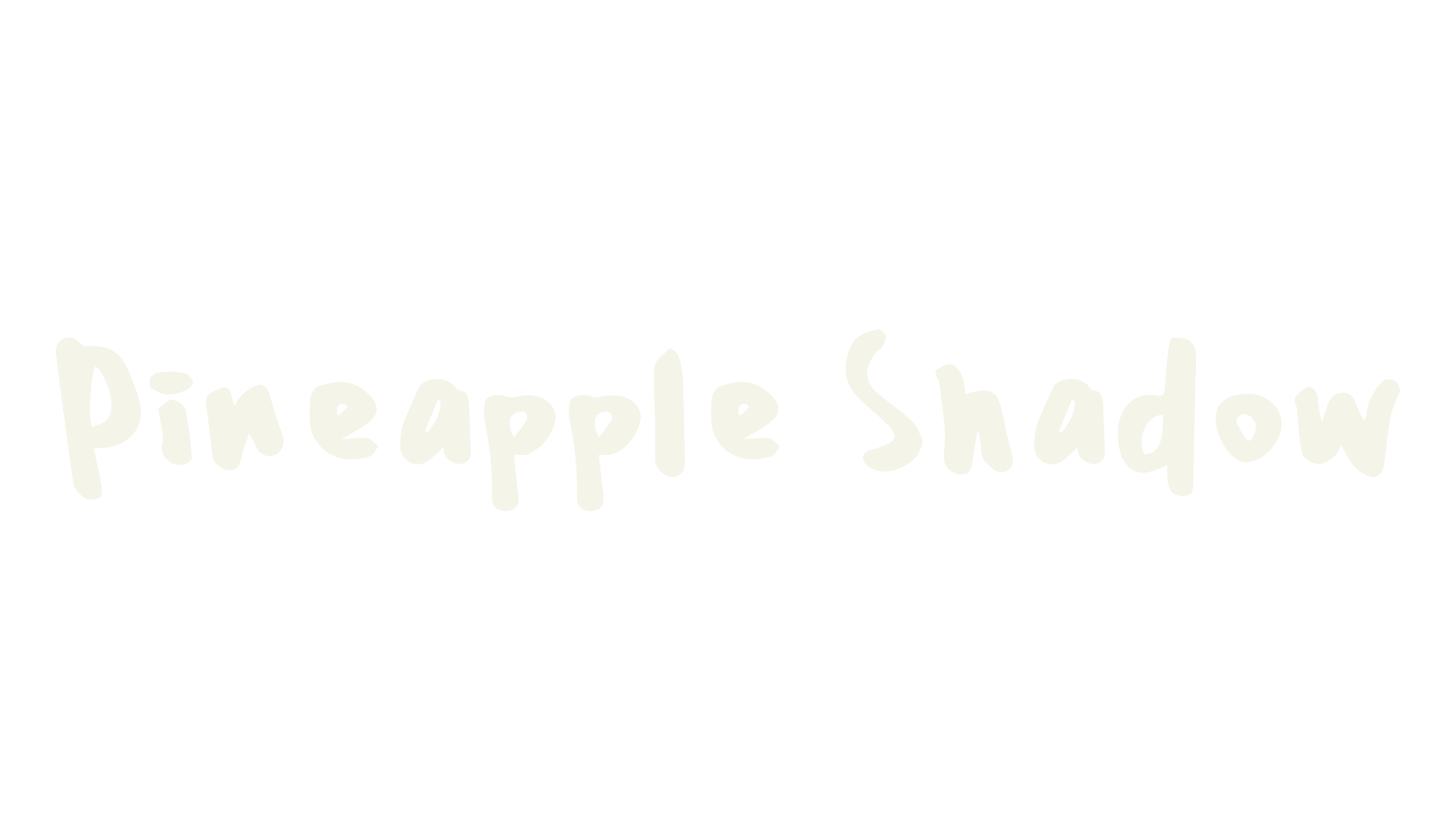 Pineapple Shadow, handwritten font preview