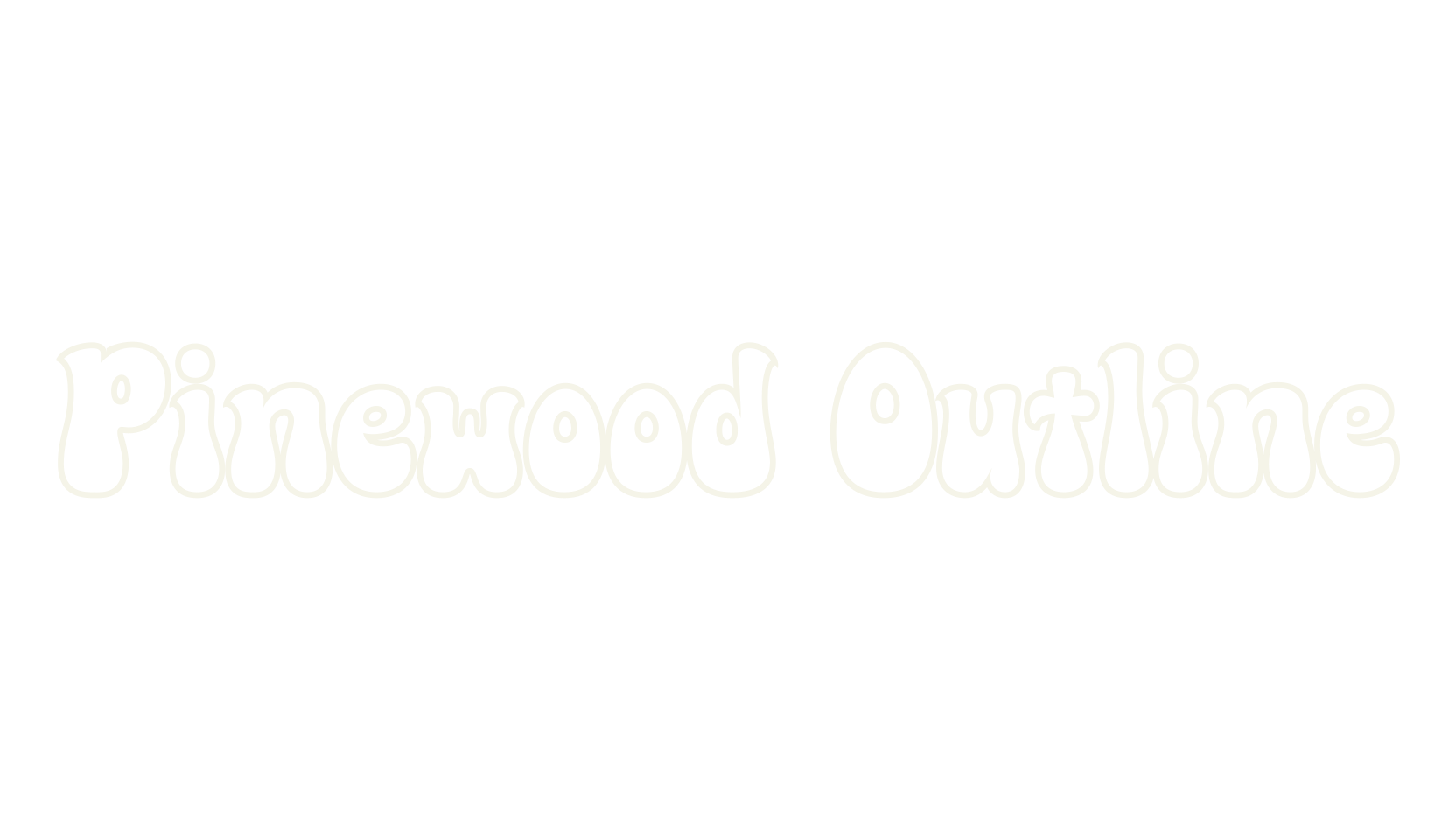 Pinewood Outline, display market font preview