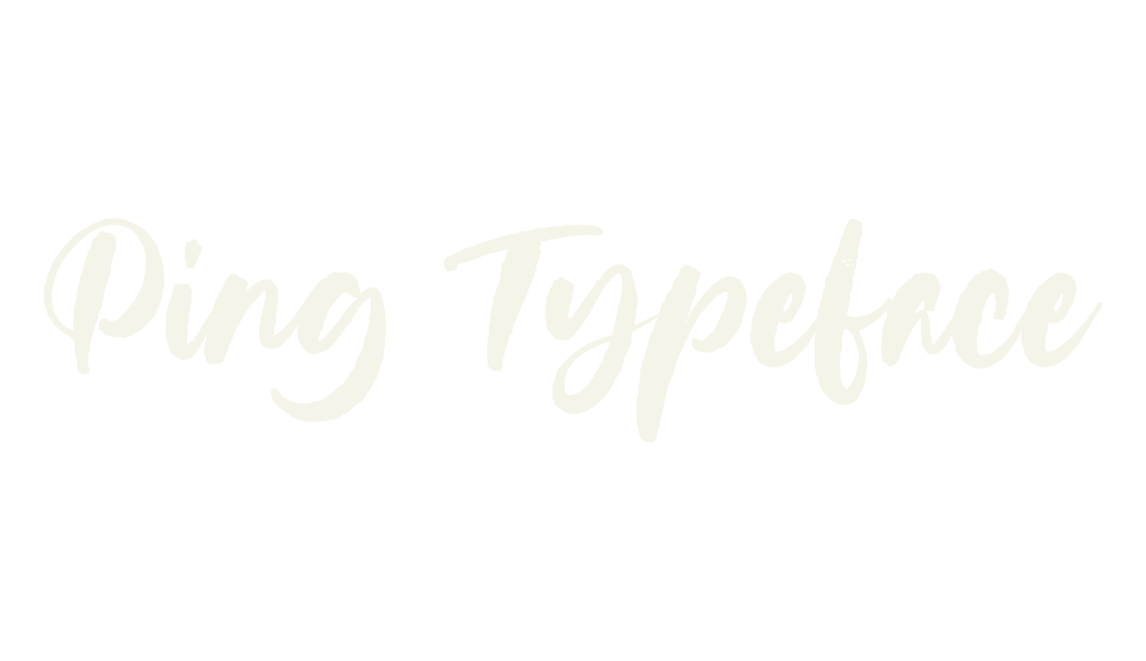 Ping Typeface, calligraphy font preview
