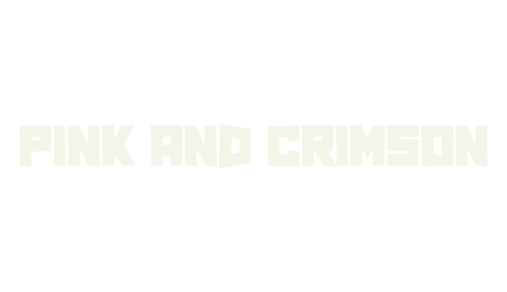 Pink and Crimson, display market font preview