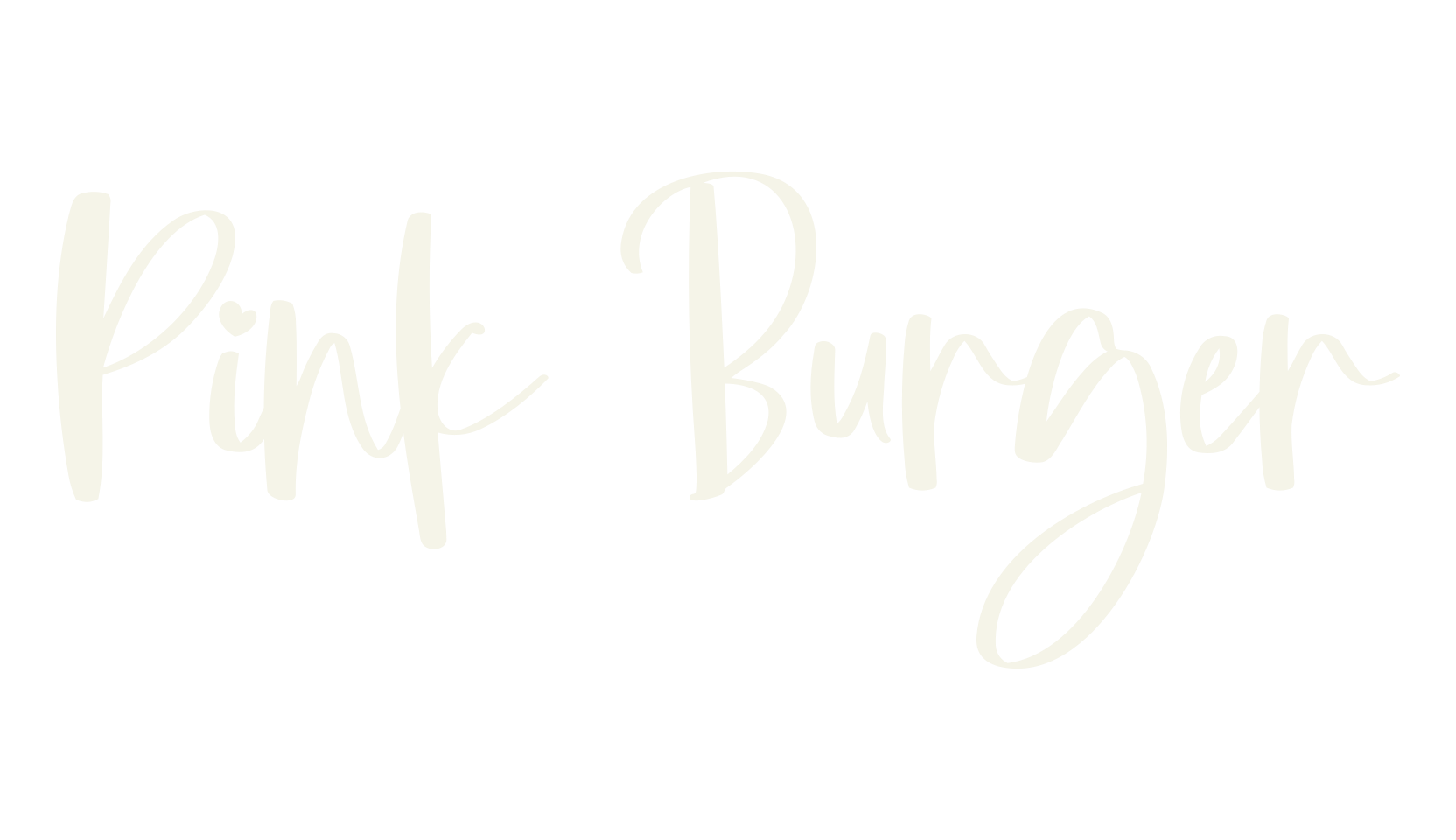 Pink Burger, cursive font preview