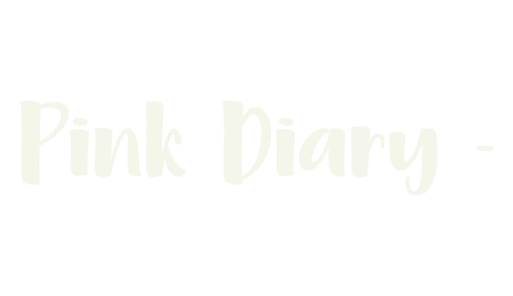 Pink Diary -, lettering font preview