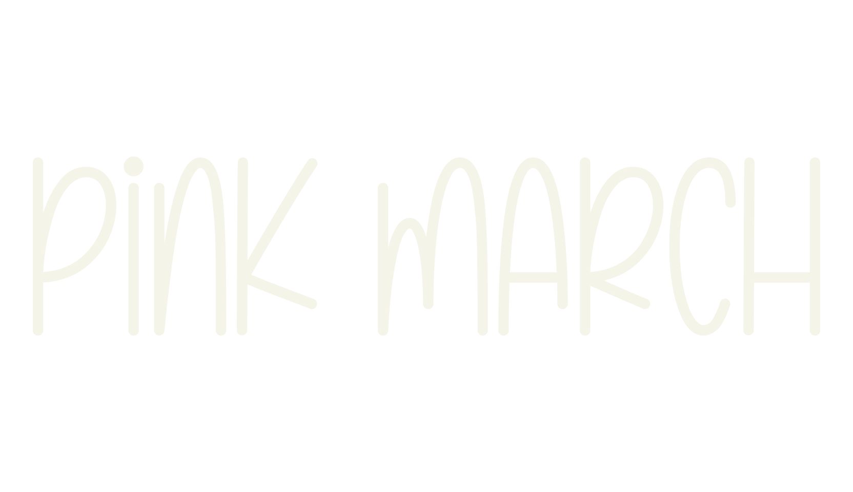 Pink March, handwriting font preview