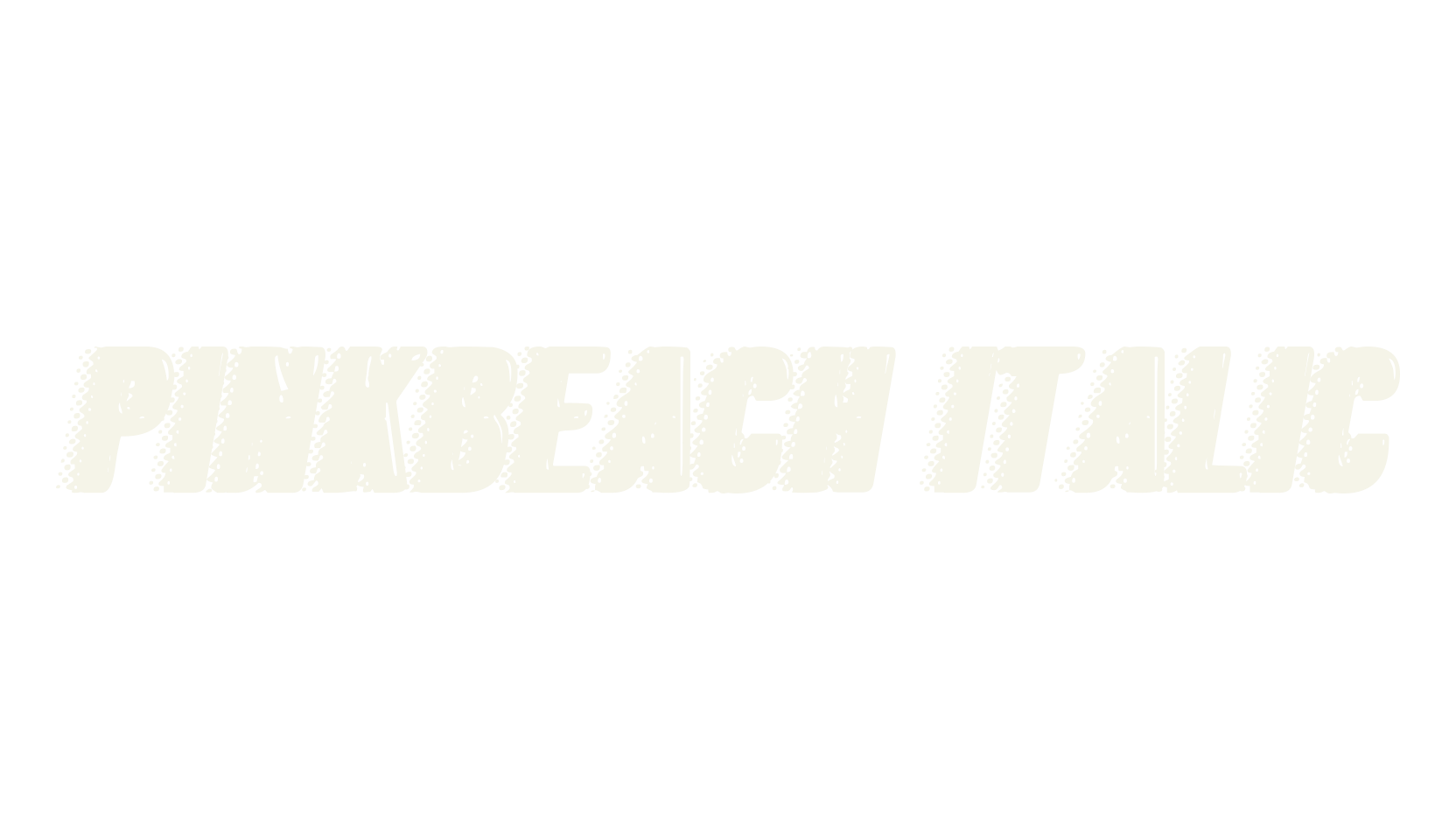 PINKBEACH ITALIC, display market font preview