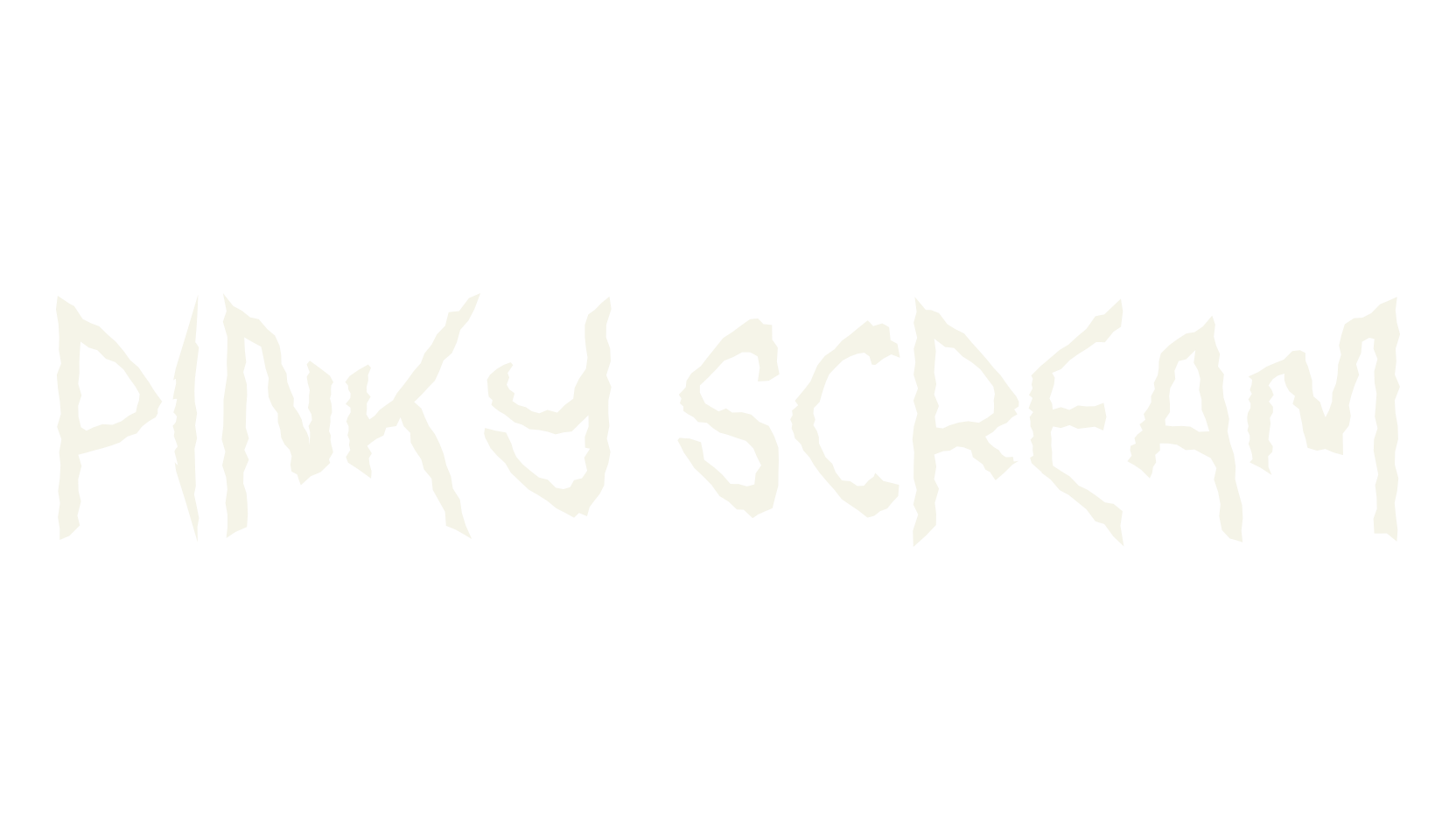 Pinky Scream, spooky font preview
