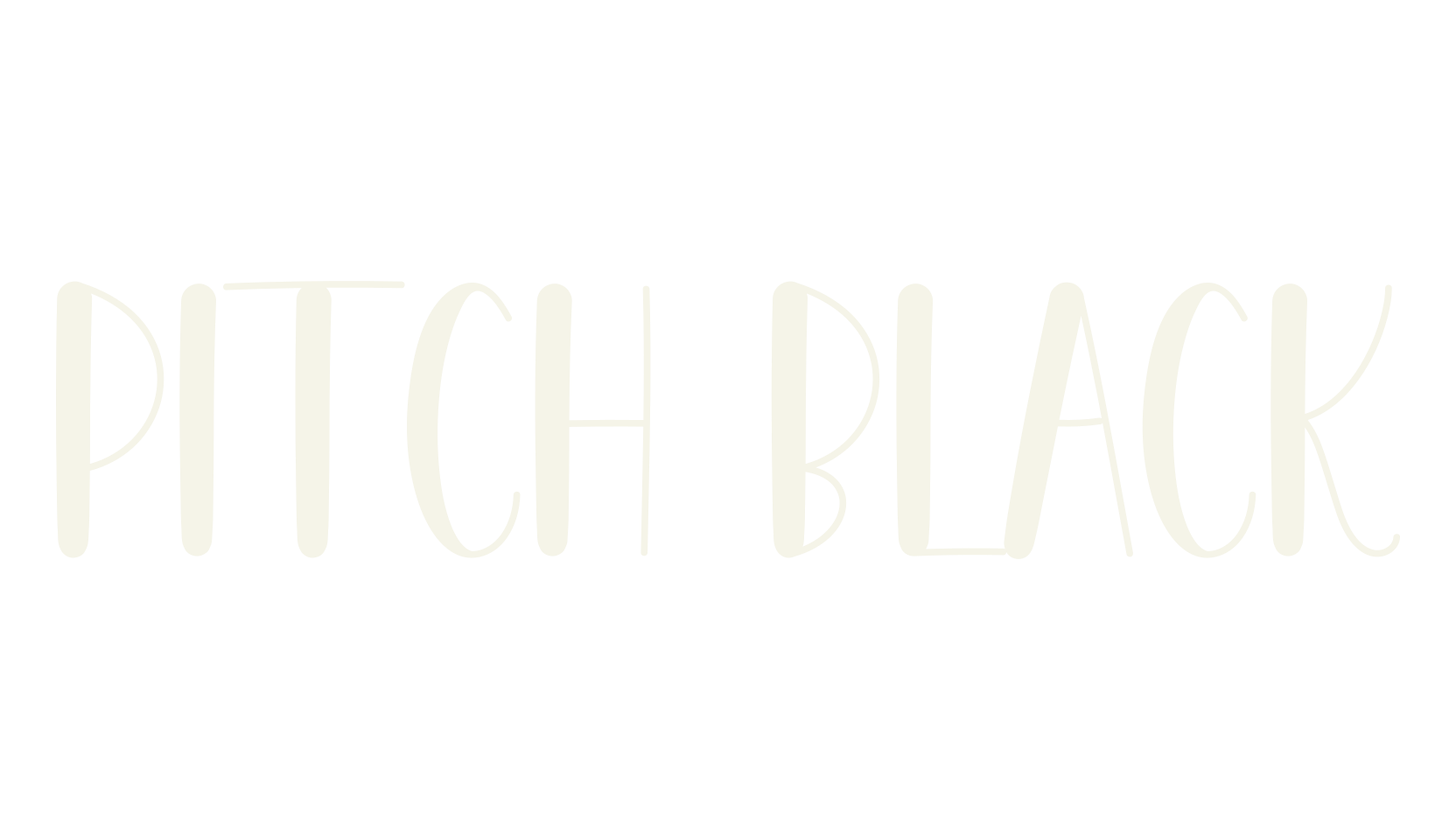 Pitch Black, script font preview