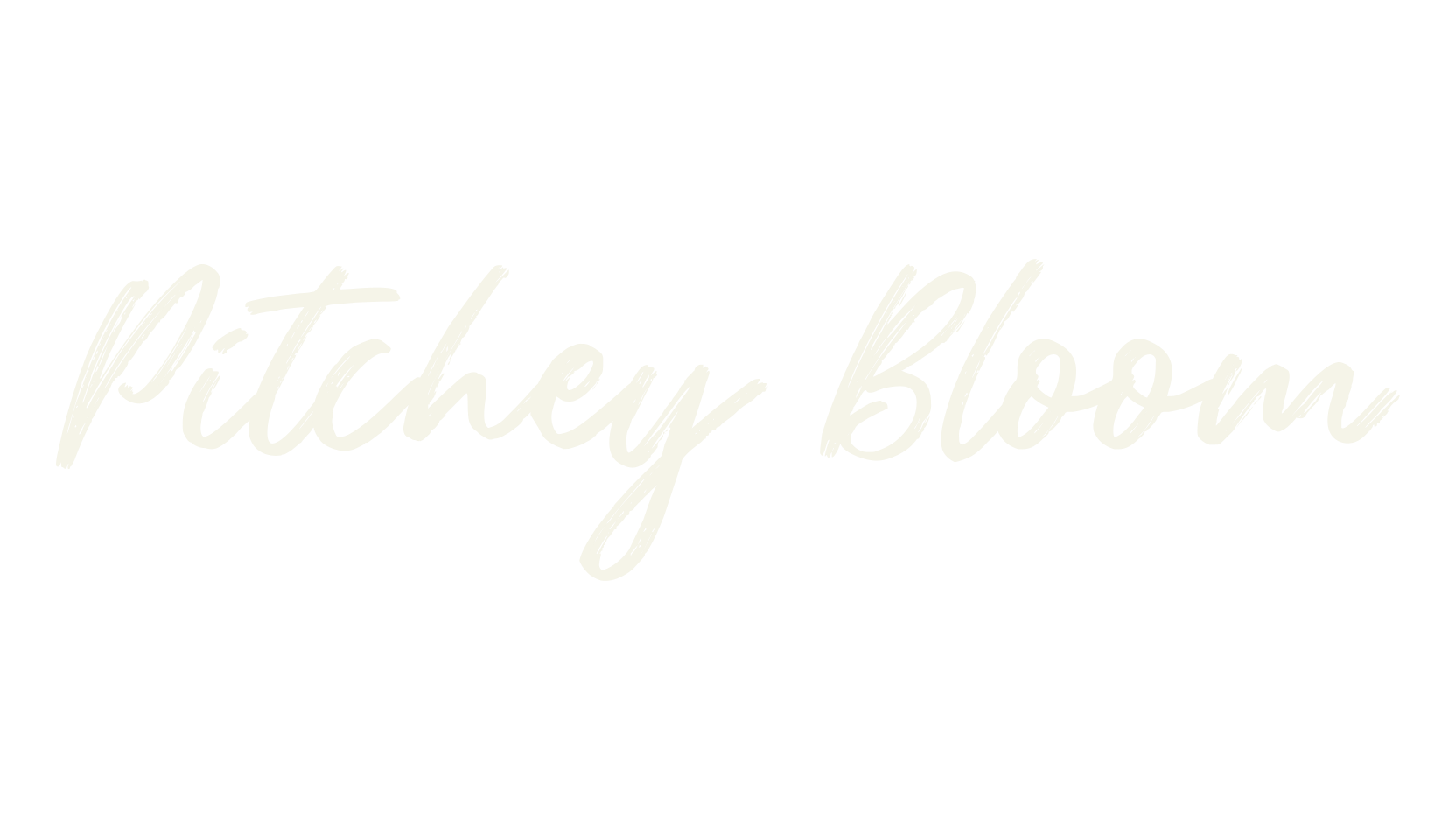 Pitchey Bloom, handwritten font preview