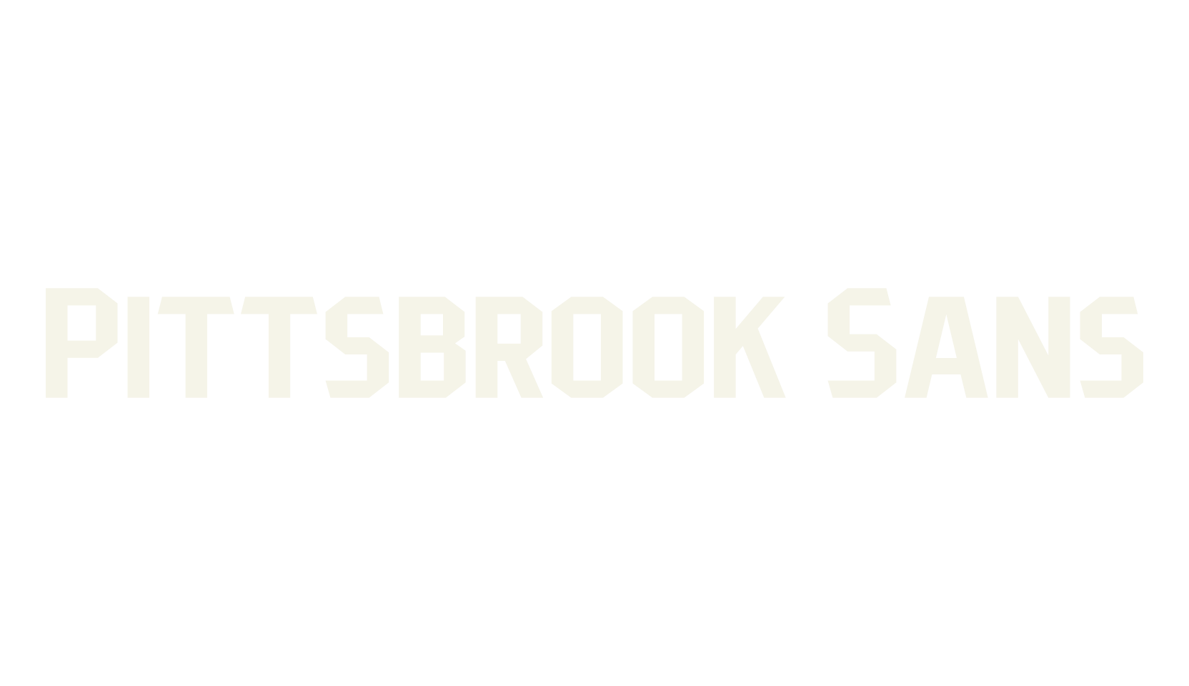 Pittsbrook Sans, sports font preview