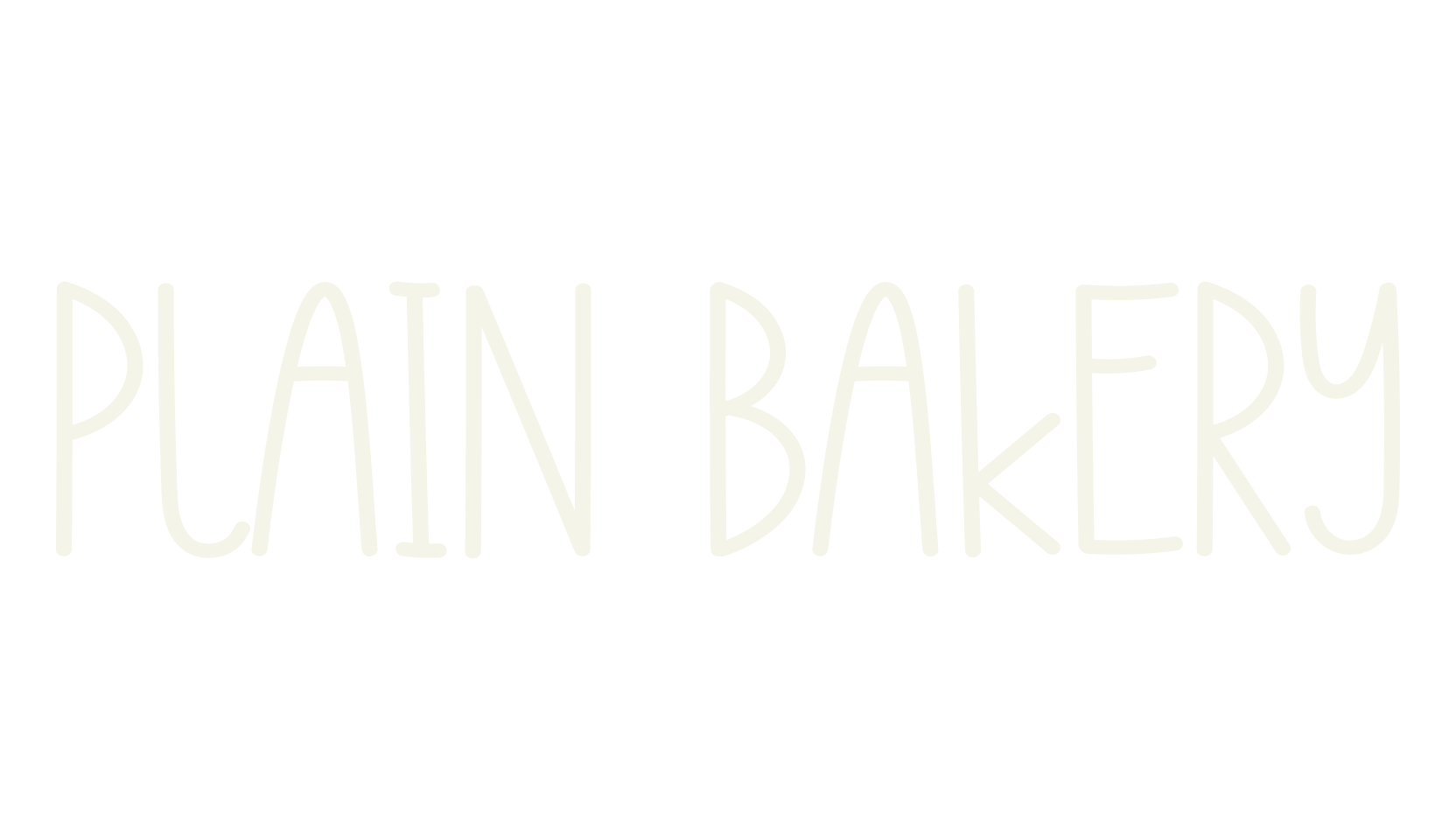 Plain Bakery, handwriting font preview