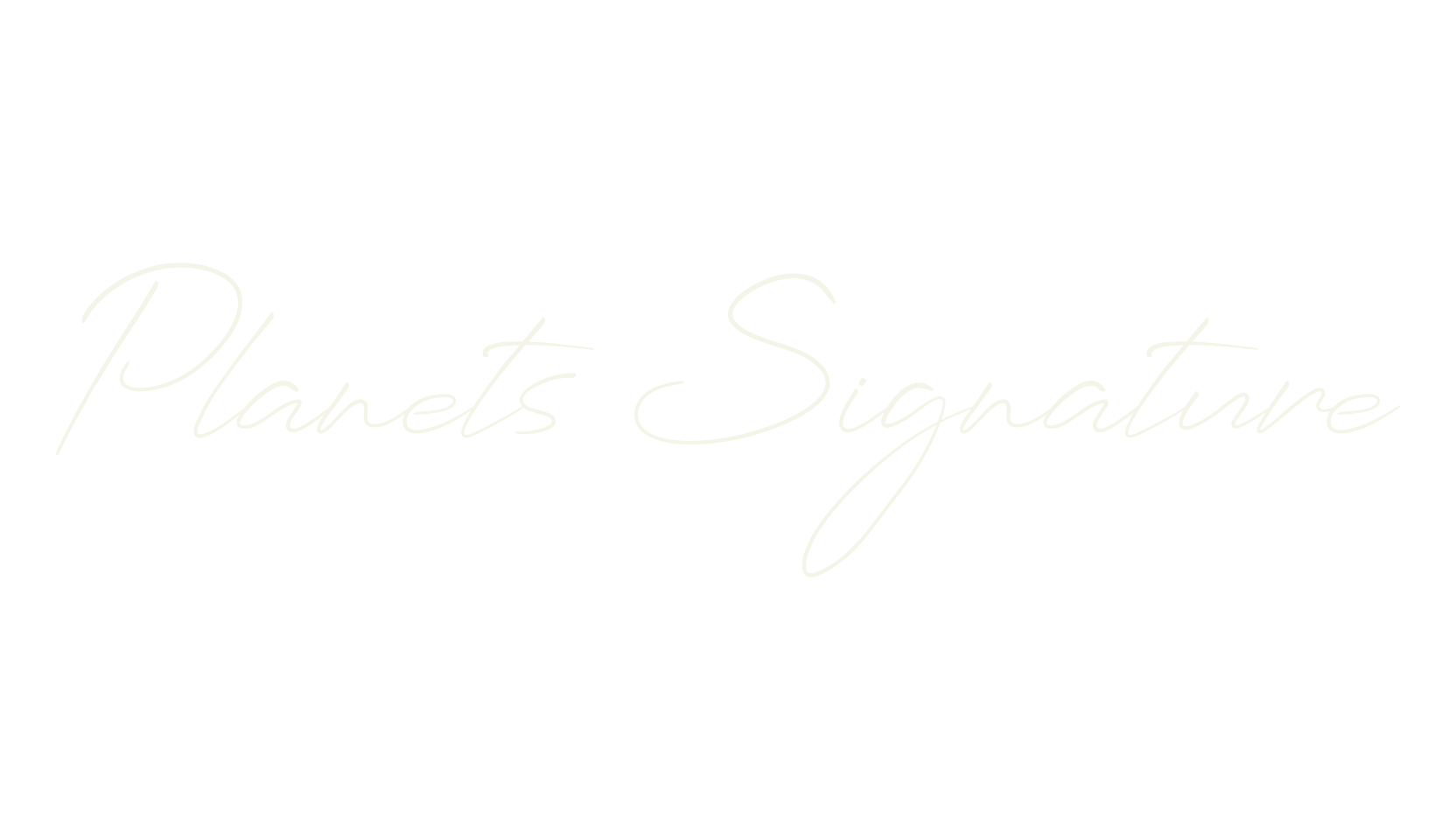 Planets Signature, signature font preview