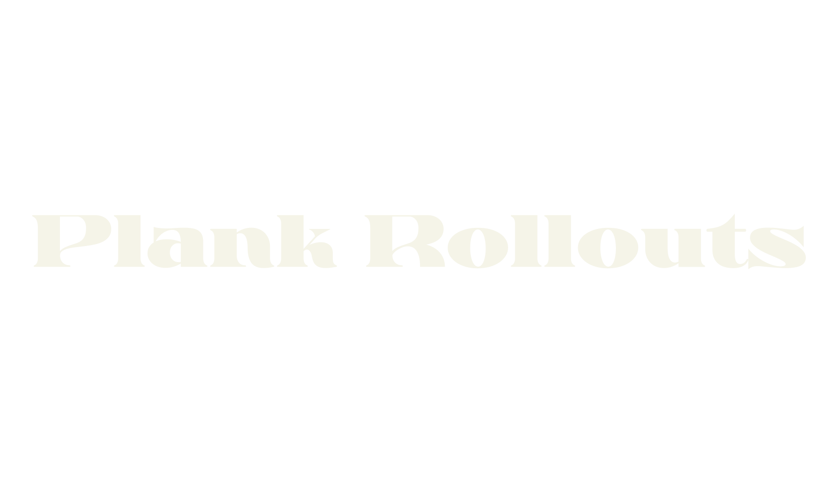 Plank Rollouts, serif font preview