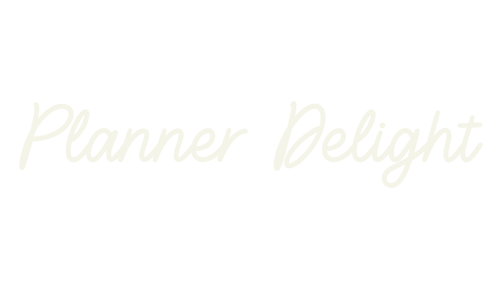 Planner Delight, script font preview