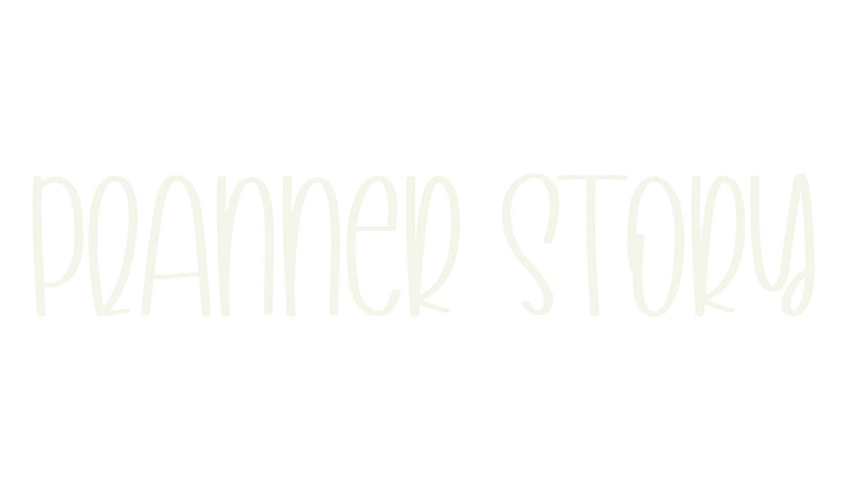 Planner Story, handwriting font preview