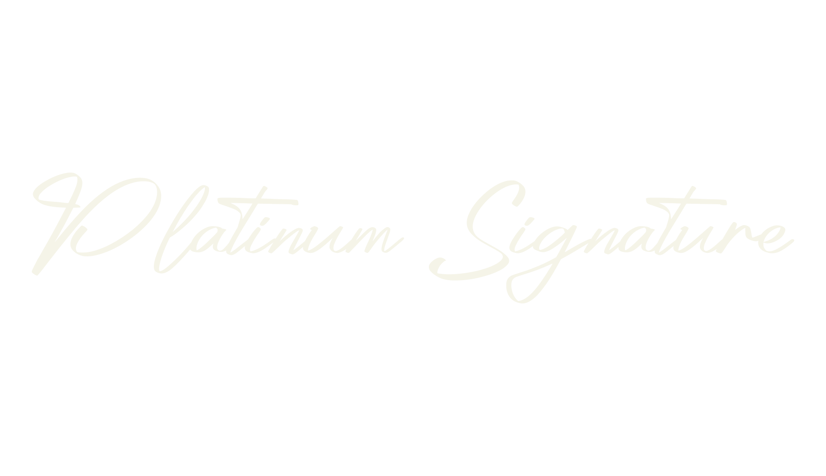 Platinum Signature, cursive font preview