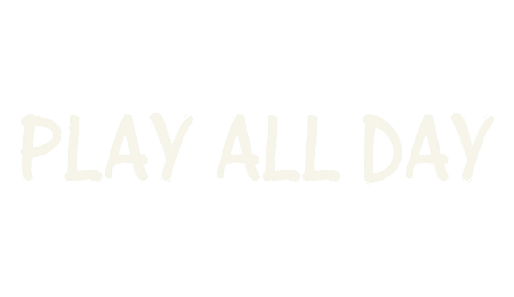 Play all day, handwritten font preview