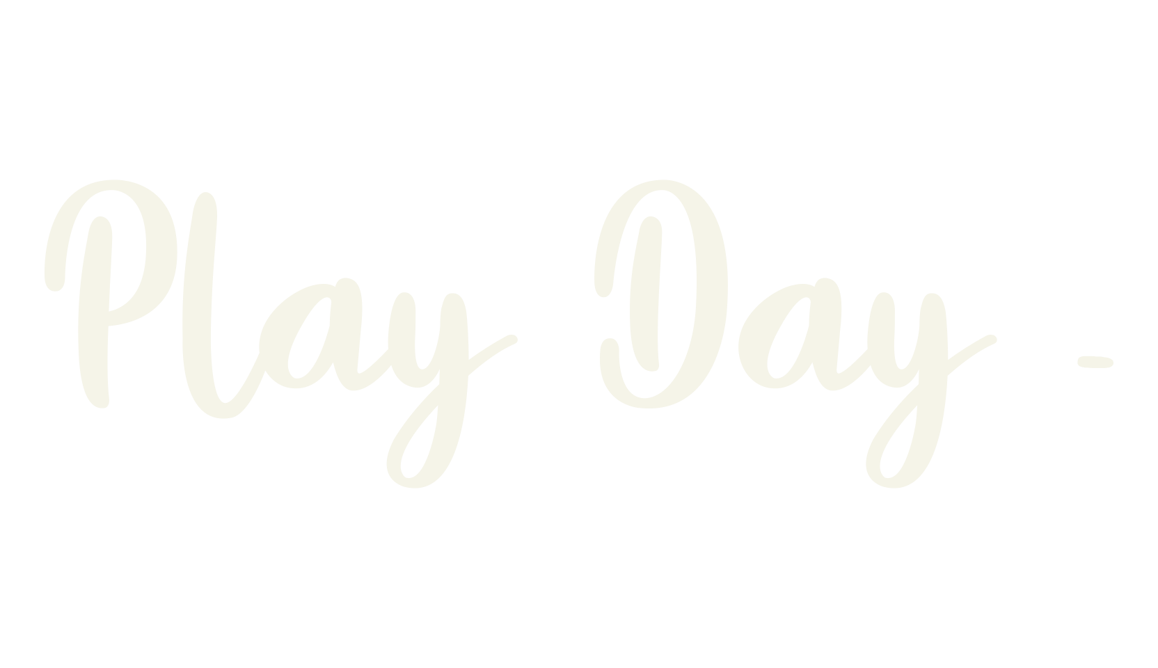 Play Day -, lettering font preview