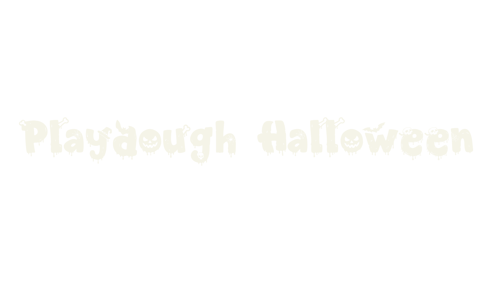 Playdough Halloween, halloween font preview