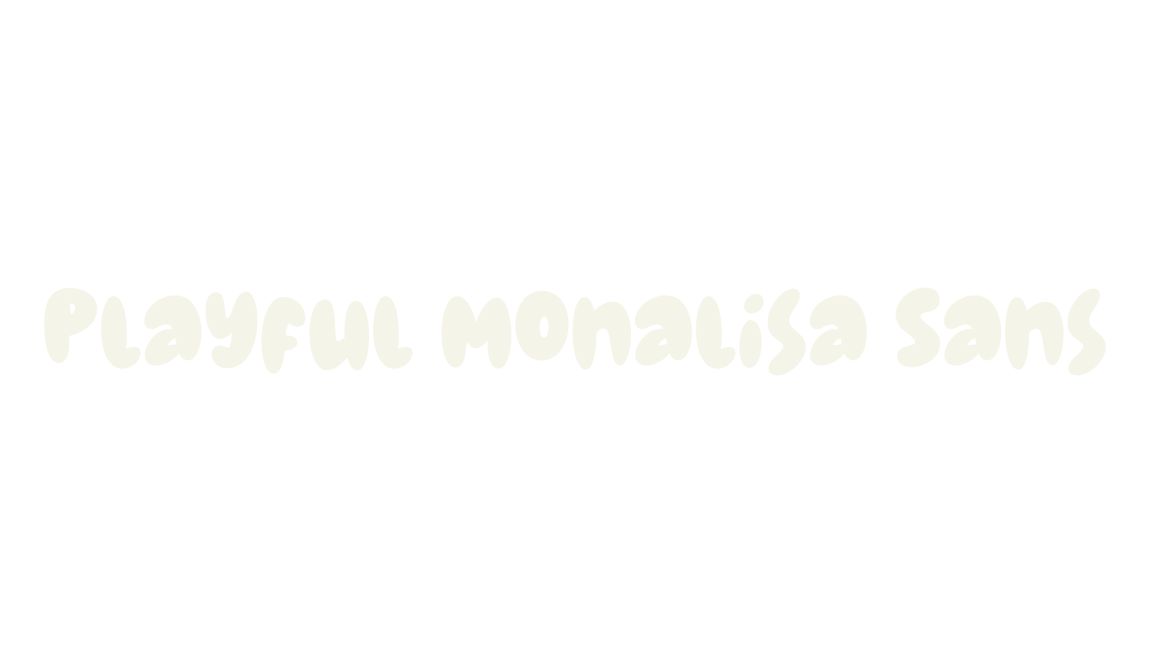 Playful Monalisa Sans, bubble letters font preview