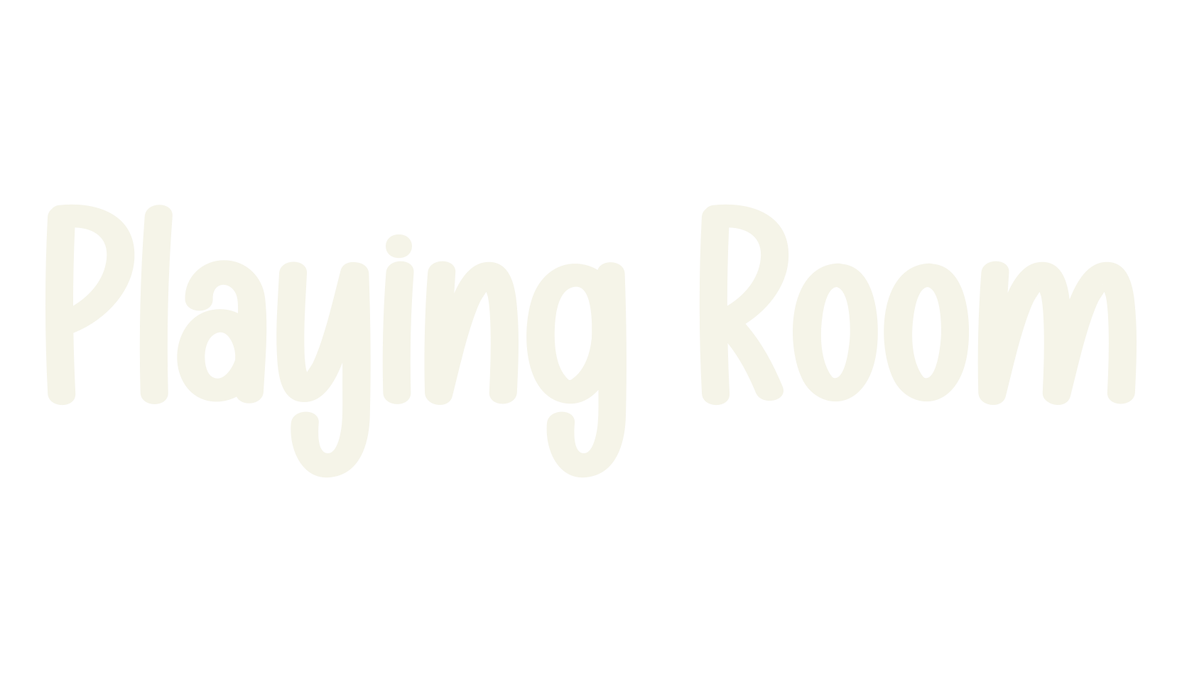 Playing Room, modern font preview