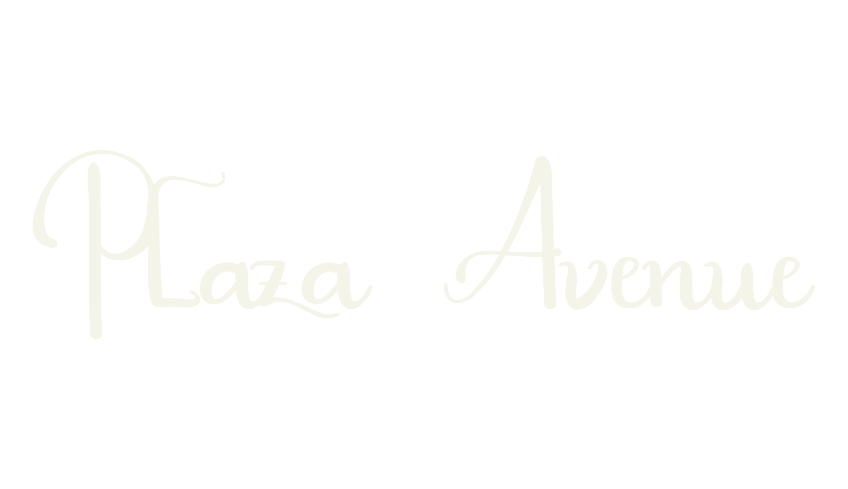 Plaza Avenue, calligraphy font preview
